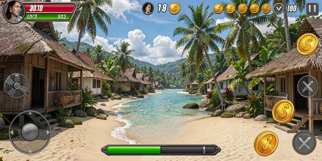 Tantangan seru di setiap level permainan.