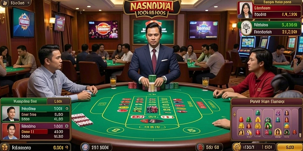 Menu upgrade karakter yang intuitif.